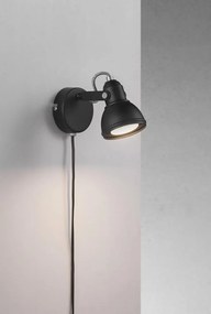Aplica, Spot directionabil Aslak, negru 45721003 NL