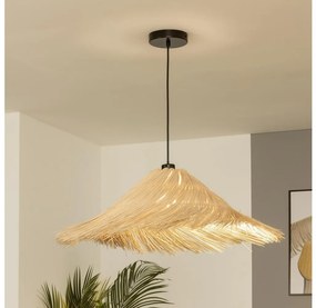 Brilagi - Lustră LED suspendată pe cablu CERIA BOHO 1xE27/40W/230V Ø 70 cm ratan