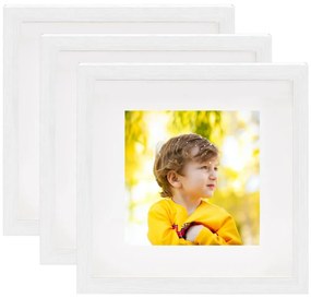 Rame foto cutie 3D, 3 buc., alb, 28x28 cm, pentru foto 20x20 cm 3, Alb, 28 x 28 cm