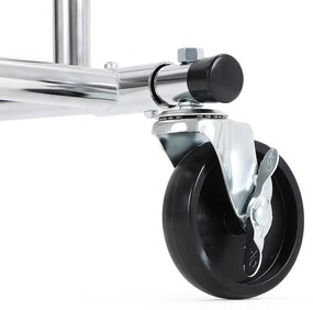 Suport pentru haine reglabil pe înălțime și lățime, argintiu