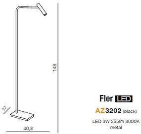 Lampadar LED design modern minimalist Fler ZZ AZ3202