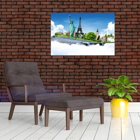 Tablou - Călătorie în jurul lumii (90x60 cm)