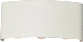Aplică de perete exterioară albă cu LED 6 lumini IP54 - Silly