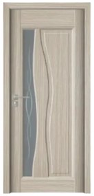 Usa Interior din MDF Novo Doors ND07 LUX PREMIUM, Cadru din Lemn Masiv, KIT COMPLET, Toc Reglabil de 10 CM INCLUS, Plinta pe Ambele Parti (Culoare: