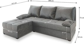 OFERTA Canapea de colt extensibila crem ZENA, reversibila calitatea a II-a