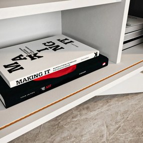 Bufet, Hanah Home, Stor, 150x43x75 cm, Alb / Antracit