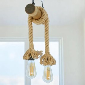 Lustră pe lanț KOS 2xE27/60W/230V fag