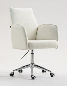 HR280K Scaun Crem Boucle cu Bază Cromata
