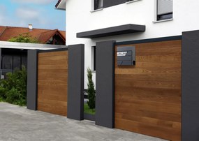 CPG7 - Cutie postala personalizata, cutie de scrisori, metalica, stil industrial - Gri Antracit