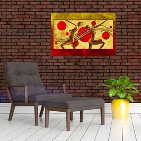 Tablou abstract cu două femei (90x60 cm)