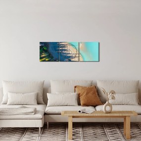 Tablou - Vedere la lac (cu ceas) (90x30 cm)
