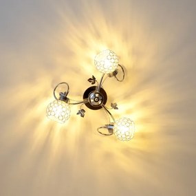 Lustră aplicată SOPHIA 3xE27/15W/230V crom lucios/transparent