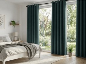 Draperie turcoaz OXFORD 140x250 cm Agatat: Inele metalice
