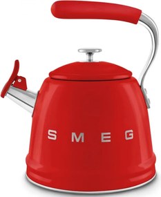 Ceainic cu fluier Smeg CKLW2001RD, 2,3 l, Inducție, Mâner care nu se încălzește, Oțel, Roșu