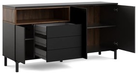 Comodă neagră 176x90x49 cm Roomers – Tvilum