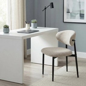 HOMCOM Scaune pentru sufragerie tapițate scaune de bucătărie cu picioare din oțel Bej | Aosom Romania