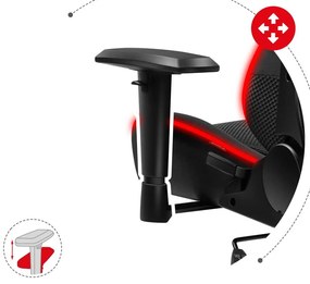 Fotoliu gaming Fusion 6.2 (negru + multicolor) (s osvetlením). 1087486
