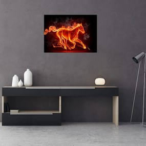 Tablou - Cal în flăcări (70x50 cm)