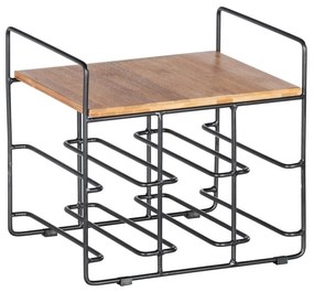 Suport pentru 6 sticle cu raft din bambus Wenko Loft