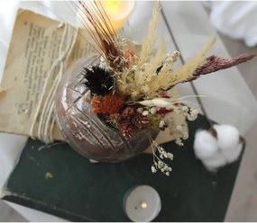 Ghiveci decorativ cu flori artificiale, homs seria A620,17x5.5x9 cm,30374