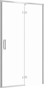 Usa de nisa batanta Cersanit Larga 120 cm sticla 6 mm crom dreapta