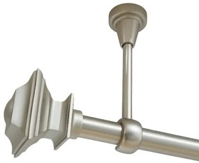Galerie simpla prindere tavan fara inele verdi 19 mm crom mat (Alege marime: 140 cm)