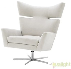 Fotoliu pivotant design LUX Eduardo, clarck sand 111763 HZ