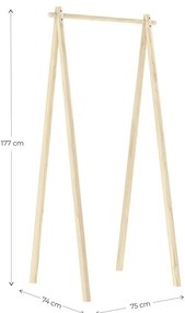 Suport pentru haine maro din lemn de pin Hongi – Karup Design