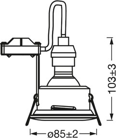 Osram - Spot LED încastrat pentru baie 1xGU10/4,3W/230V 2700K IP65 alb