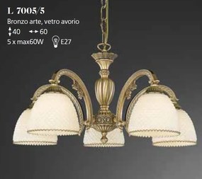 Candelabru din alama 5 brate design italian 7005
