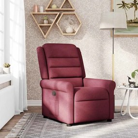 vidaXL Fotoliu rabatabil, roșu vin, material textil