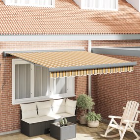 vidaXL Marchiză Manuală Retractabilă Dungi Colorate 300x250 cm