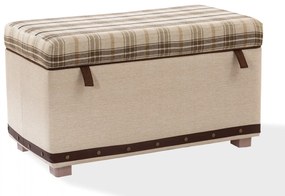 Lada de depozitare pentru camera copiilor ,   Ottoman Plaid, 93x52x47 cm