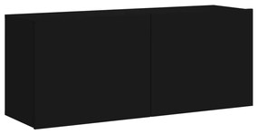 836967 vidaXL Comodă TV de perete, negru, 100x30x41 cm