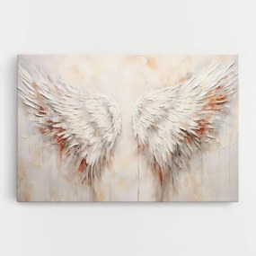 Tablou Canvas, 80x120cm, Dormitor si Living, Moderne, Textura de pictura, White Bloody Wings