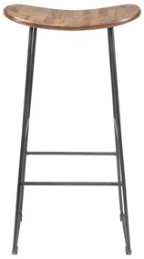 Scaun de bar în culoare naturală din lemn de tec (înălțime șezut 76 cm) Tangle – White Label