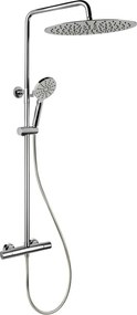 Set de duș DRAGOR cu baterie termostatică, crom lucios