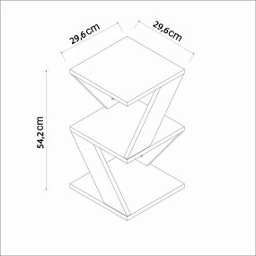 Poliță ALVINA neagră