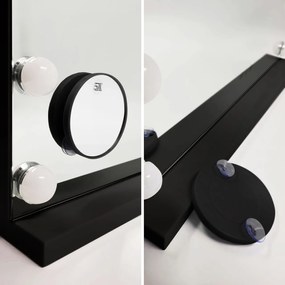 Oglindă LED HOLLYWOOD Black 80x60
