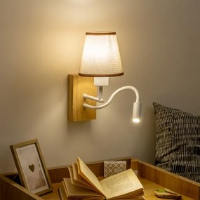 Lampă LED de perete Brilagi NUBILA WOOD 1xE27/25W/230V + LED/3W stejar/maro