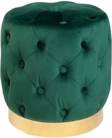 Taburete Modern Barock 35cm, verde inchis/ auriu