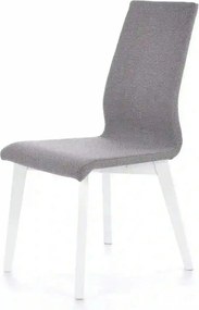 Scaun tapitat Focus, gri/alb, stofa clasica/lemn de fag, 45X61X94 CM