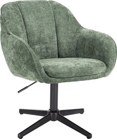 HR2055CROSS Scaun Verde Salvie Grid Premium cu Bază Neagră