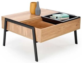 Masa de cafea Podium, lemn natural/negru