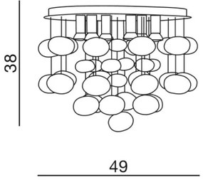 Azzardo AZ2572 - Plafonieră LUVIA 6xGU10/40W/230V