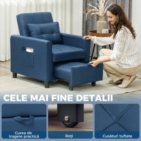 HOMCOM Fotoliu transformabil și reclinabil | Aosom Romania