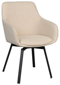 Set de scaune de sufragerie bej 2 buc. tapițat Alison – Rowico