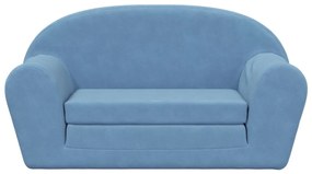 Canapea pentru copii cu 2 locuri, albastru, plus moale