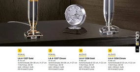 Veioza design decorativ cu cristal K9 POKAL alb/crom