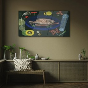 Tablou sticla În jurul peștilor Paul Klee